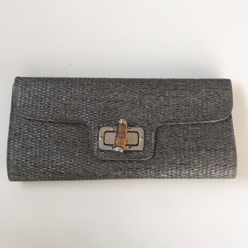 Gorgeous Grey Raffia Clutch
